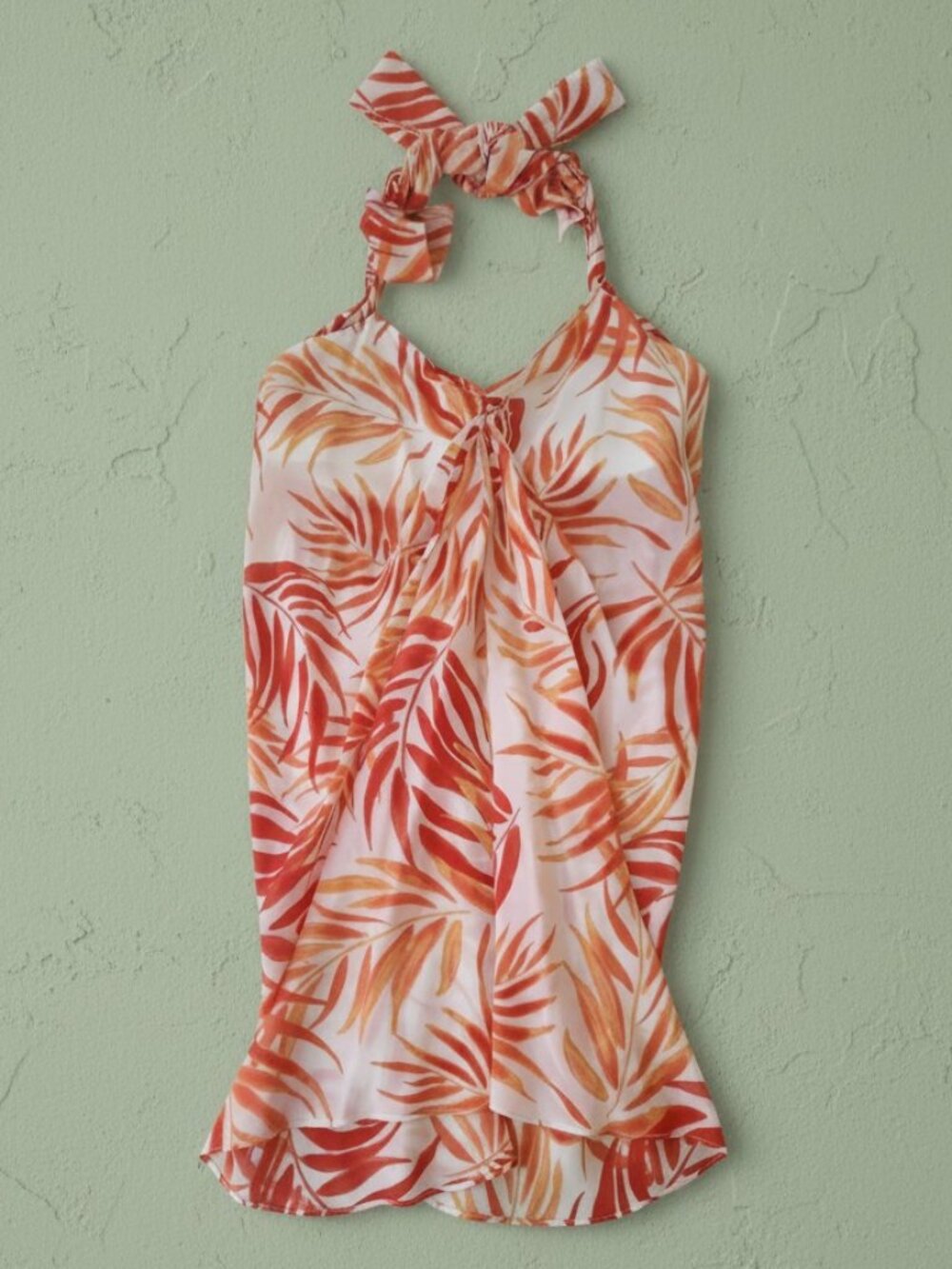 Banana Republic 100% Silk Tropical Leaf Mini Dress M
